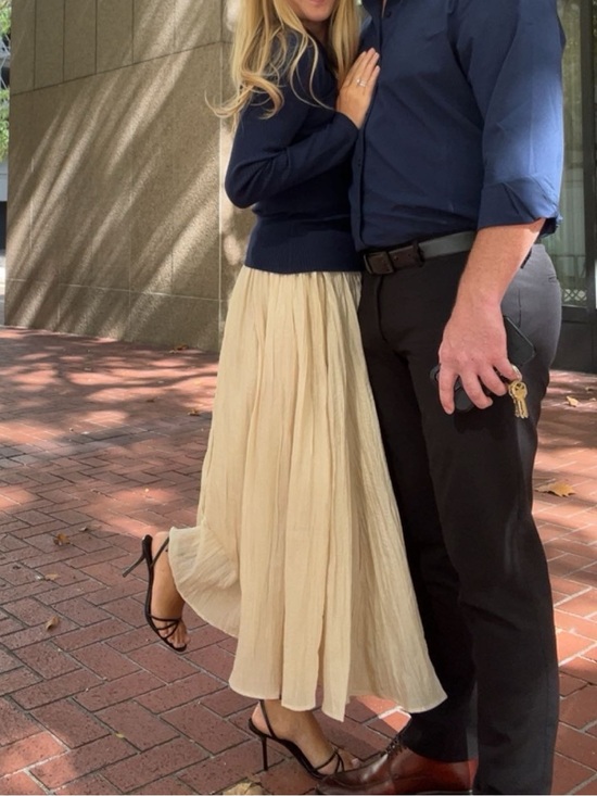 Astr Dresses & Skirts - Astr Cream Pleated Maxi Skirt